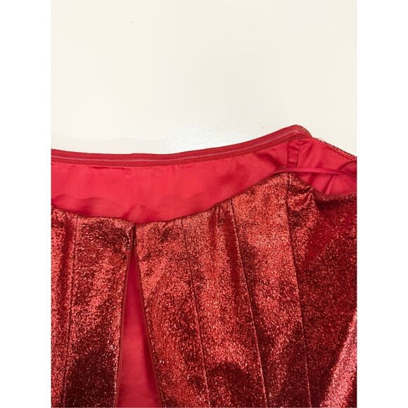 Meshki Womens Red Dorothy Glitter Strapless Mini Bodycon Dress Size Medium - Picture 4 of 7